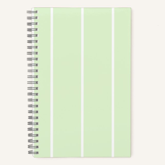 Soft Colour Vertical Stripe Pattern Design Notebook (Front)