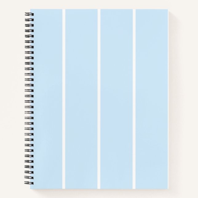 Soft Colour Vertical Stripe Pattern Design Notebook (Front)
