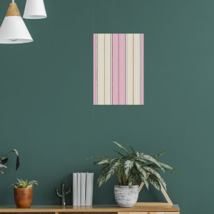 Soft Colour Vertical Stripe Pattern Design Poster