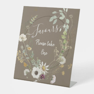 Soft Colour Wild Flowers Pedestal Sign