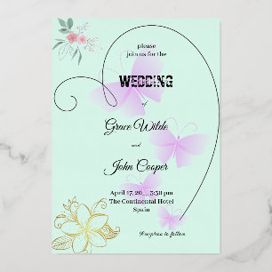 Soft colour with floral and butterfly design