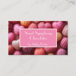 soft coloured chocolates Patisserie Business Card