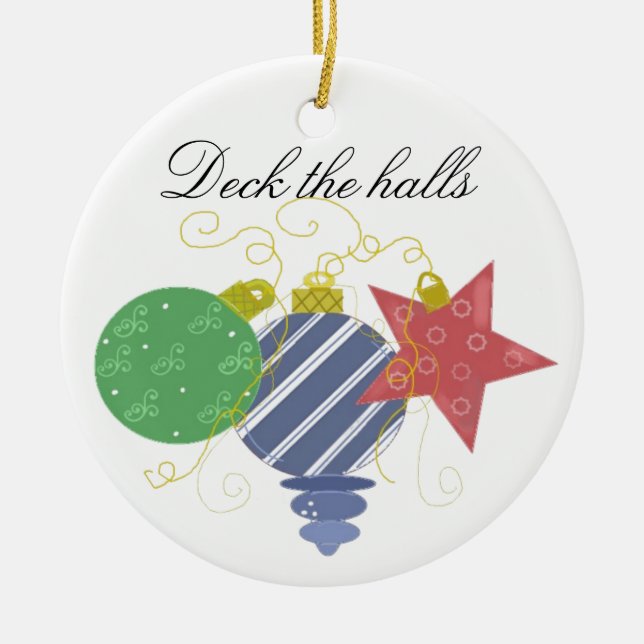 Soft Coloured Christmas Decorations (Front)