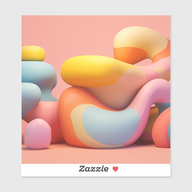 Soft, colourful rounded forms (Sheet)