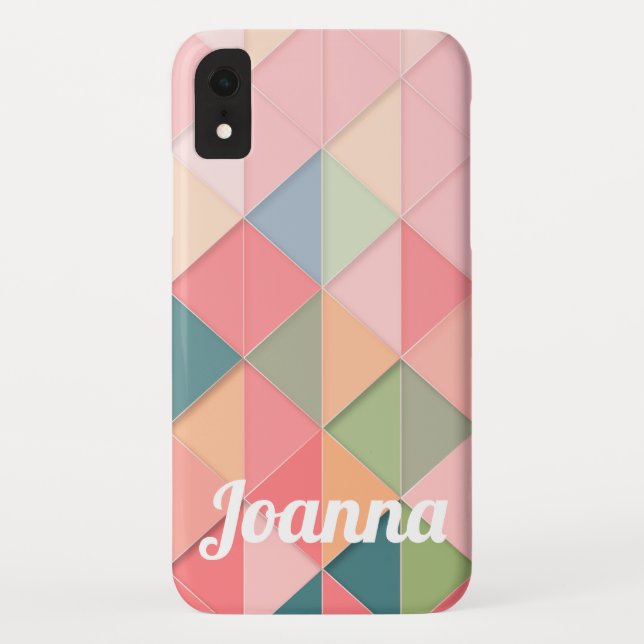 Soft Colourful Triangles Custom Case-Mate iPhone Case (Back)
