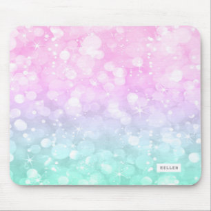 Soft Colours Bokeh Glitter Background Mouse Pad