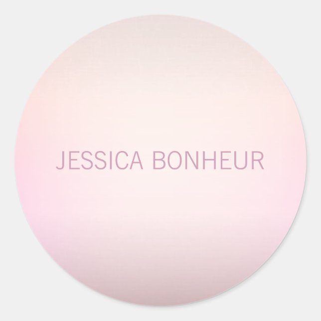 Soft Colours Fading Ombre Classic Round Sticker (Front)