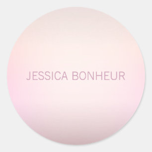 Soft Colours Fading Ombre Classic Round Sticker