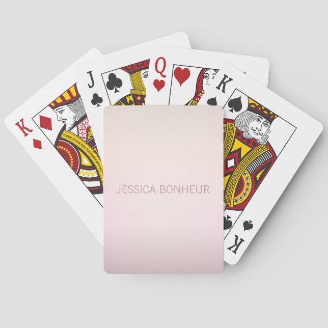 Soft Colours Fading Ombre Playing Cards (Back)