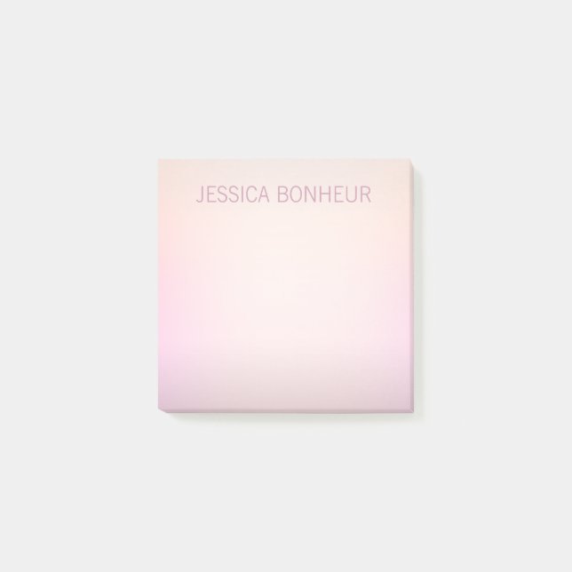 Soft Colours Fading Ombre Post-it Notes (Front)