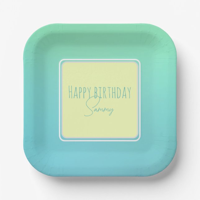 Soft Colours Paper Plate (Front)