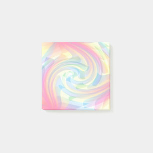 Soft Colours Pastel Swirl Yellow Pink Blue Abstrac Post-it Notes