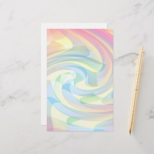 Soft Colours Pastel Swirl Yellow Pink Blue Abstrac Stationery