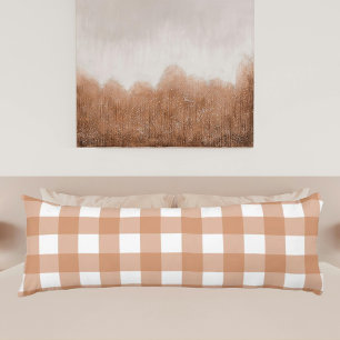 Soft colours plaid simple cute rustic body cushion
