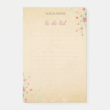 Soft Colours Simple Flowers | your name | 