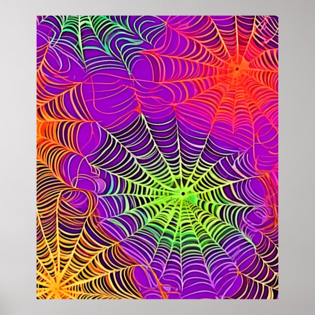 Soft Colours: Spiderweb Art Poster (Front)