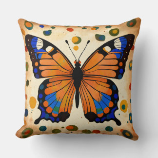 Soft comfy pillow with butterfly design