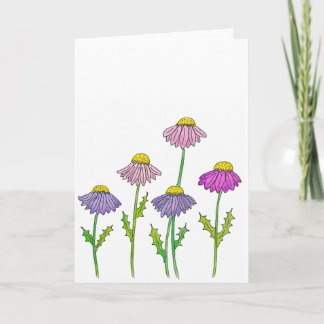 Soft Coneflower Sympathy Card