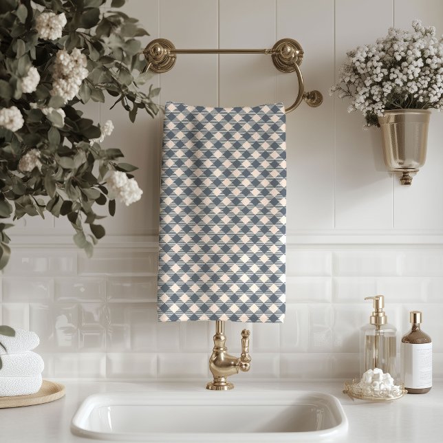 Soft Coral Grey Towels Modern Plaid Bathroom (Soft Coral Grey Towels Modern Plaid Bathroom)