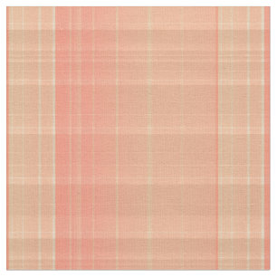 Soft Coral Peach Plaid Fabric Pattern