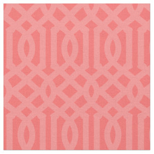 Soft Coral Trellis Fabric