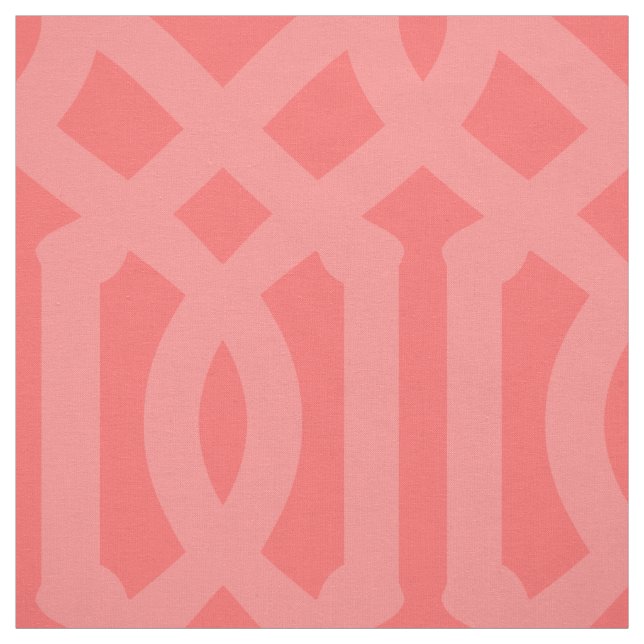 Soft Coral Trellis Large Scale Fabric (Swatch)