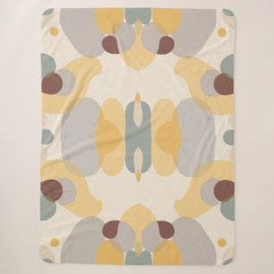Soft Cosy Abstract Patterned Sherpa Blanket