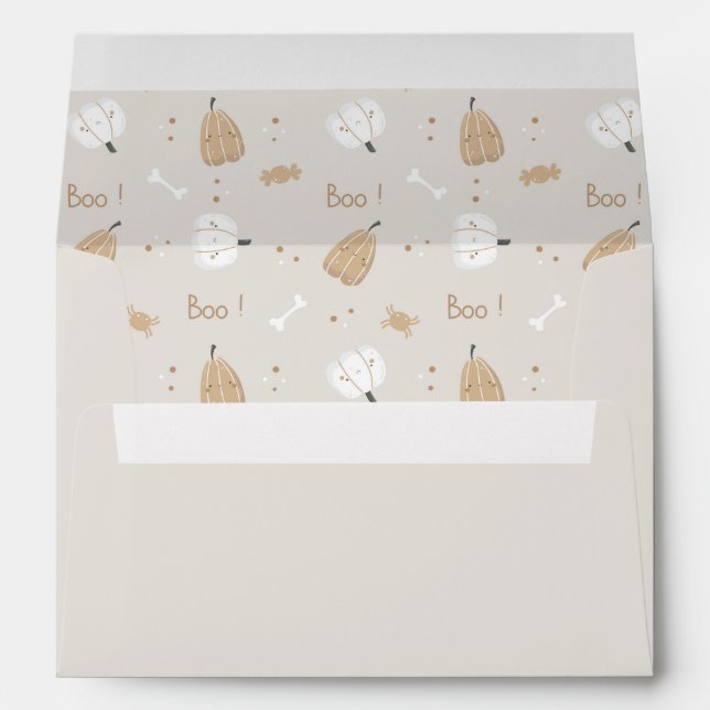 Soft Cosy Halloween Pattern Envelope (Back (Bottom))