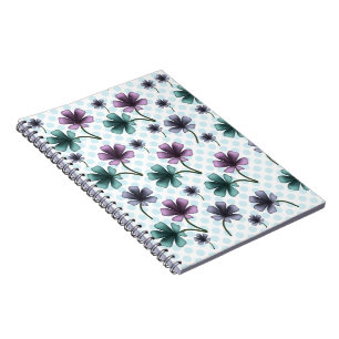 Soft Cottagecore Floral Pattern   Pastel Aesthetic Notebook