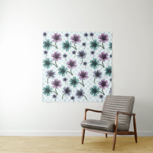 Soft Cottagecore Floral Pattern   Pastel Aesthetic Tapestry