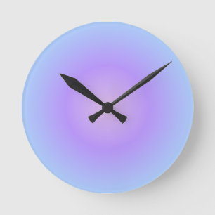 Soft Cotton Lavender Round Clock
