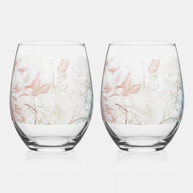 Soft Cotton Stemless Wine Glass Set (Front)