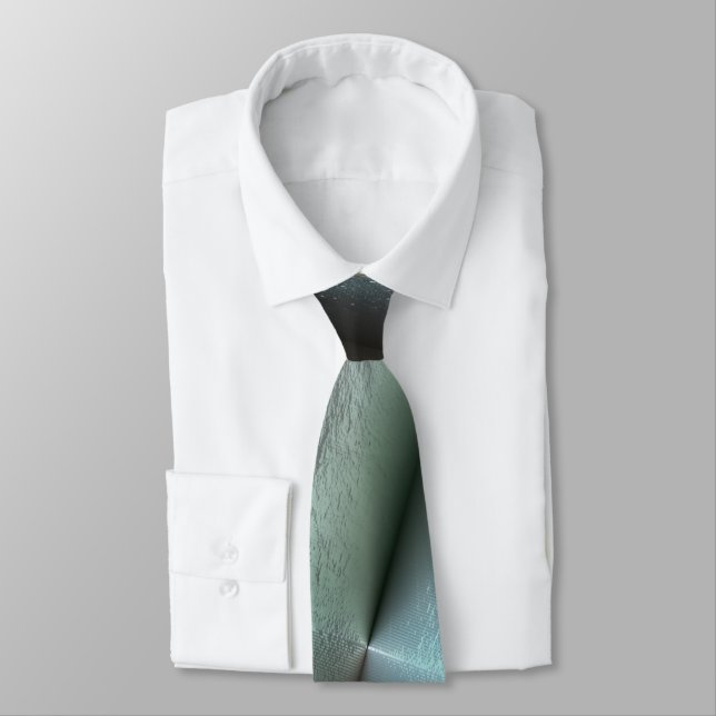 Soft cyan grey rocky texture with digital details  tie (Tied)