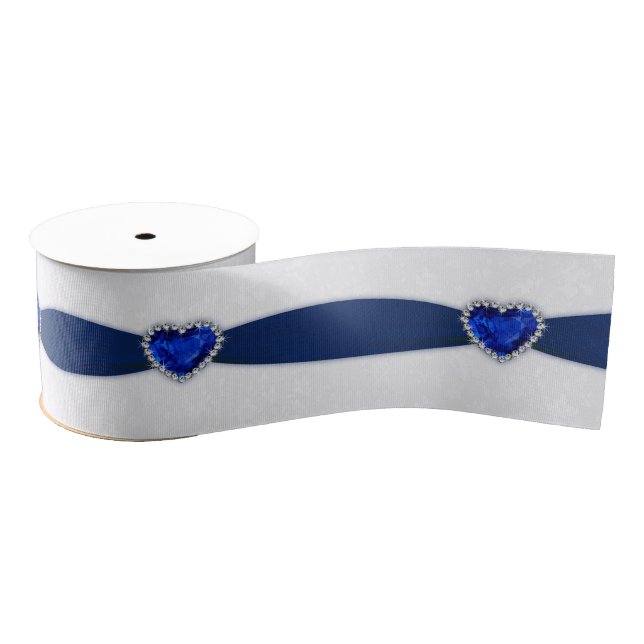 Soft Damask 45th Wedding Anniversary Ribbon Grosgrain Ribbon (Spool)