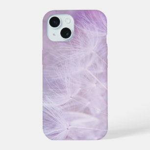 Soft Dandelion Seeds on Purple   Custom iPhone 15 Case
