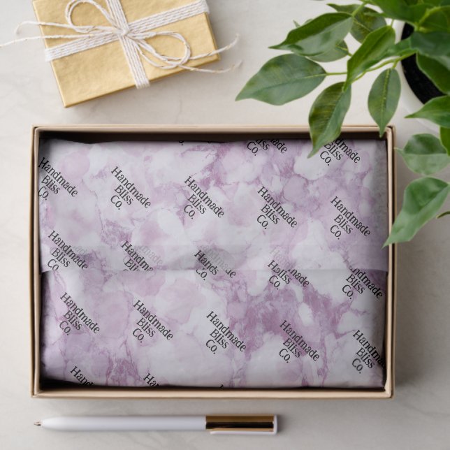 Soft Dark Purple Marble Tissue Paper (Gift)