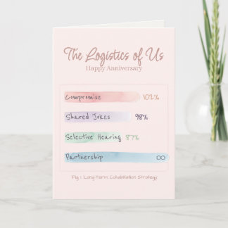 Soft Data | By the Numbers | Blush Anniversary Card