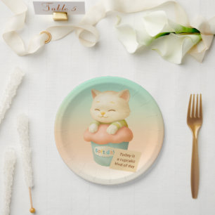 Soft Day: Today is a Cupcake Kind of Day Art Paper Plate