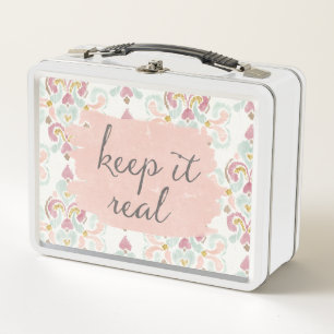 Soft Deco III Keep It Real Metal Lunch Box