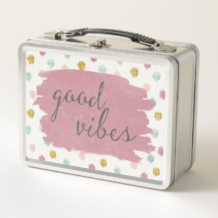 Soft Deco IV Good Vibes Metal Lunch Box