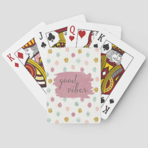 Soft Deco IV Good Vibes Playing Cards