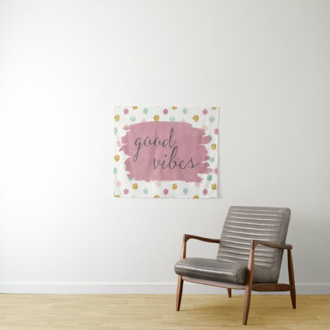 Soft Deco IV | Good Vibes Tapestry (In Situ (Horizontal))