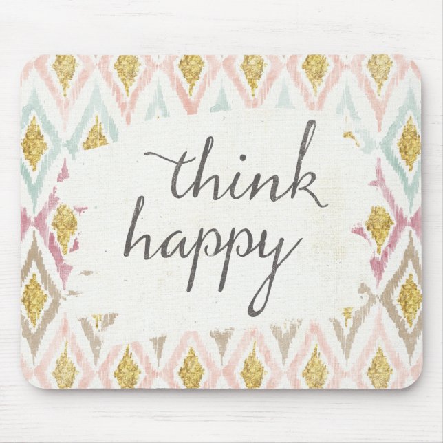 Soft Deco V | Think Happy Mouse Pad (Front)