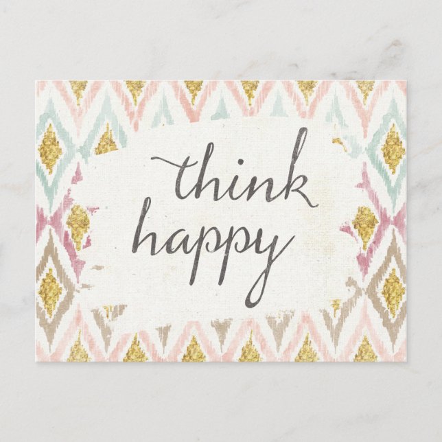 Soft Deco V | Think Happy Postcard (Front)