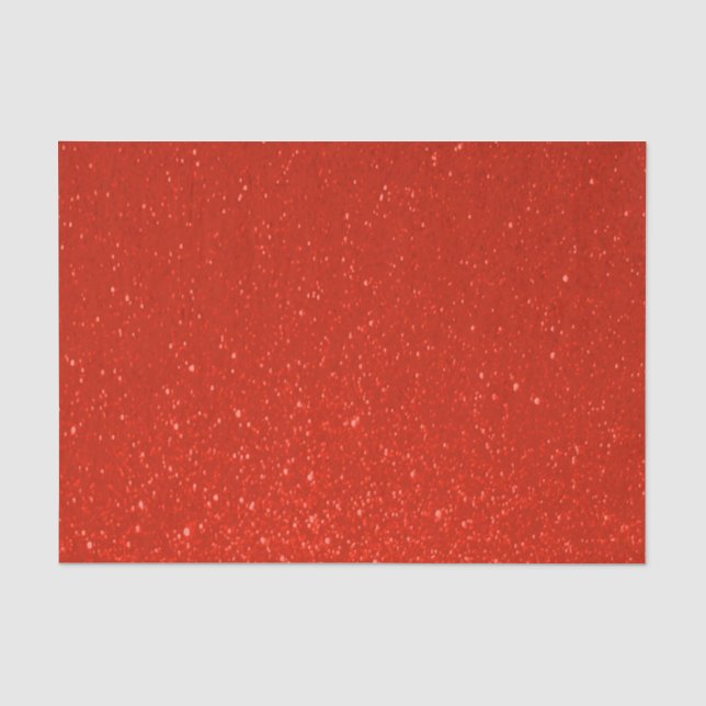 Soft Deep Red Glitter Print Tissue Paper (Front)