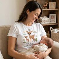 Soft Deer Mum Baby First Mothers Day Art Style