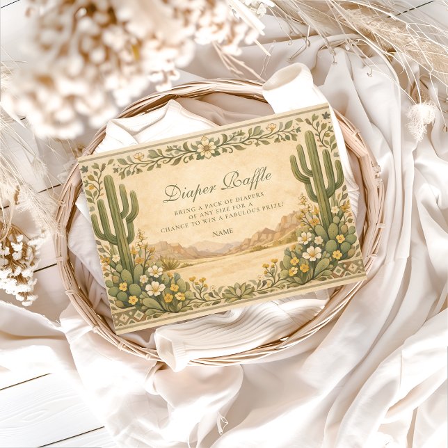 Soft Desert Wildflowers Diapper Raffle  Enclosure Card (Creator Uploaded)