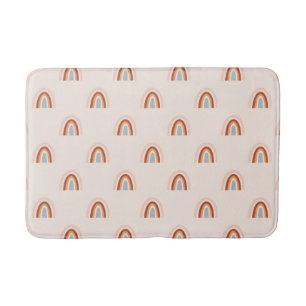 Soft Doodle Rainbow Pattern Bath Mat