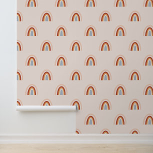 Soft Doodle Rainbow Pattern Wallpaper