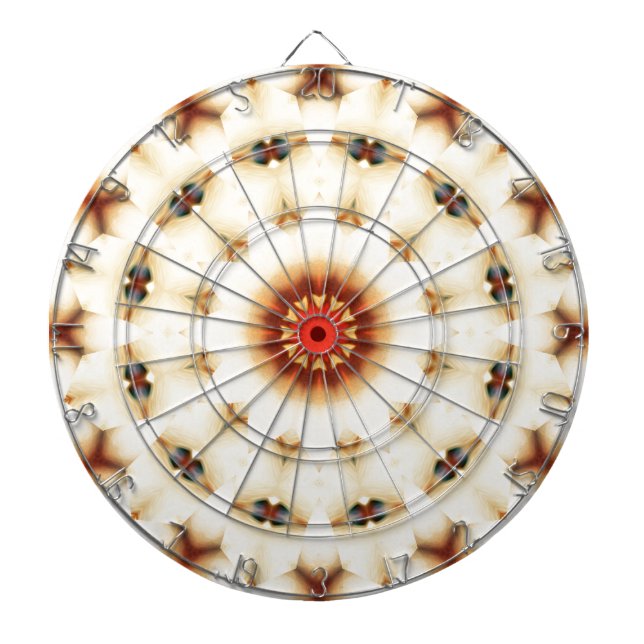 Soft Dreamy Cream Floral Pattern Dartboard (Front)